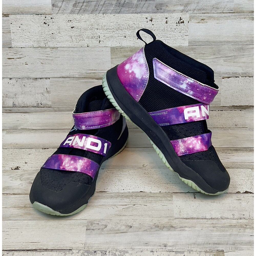 AND1 Blindside Galaxy Youth Boy's Basketball Shoes Colorful Size 4